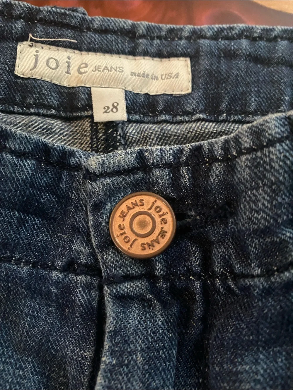 Joie Indigo Denim Low-Rise Short Shorts